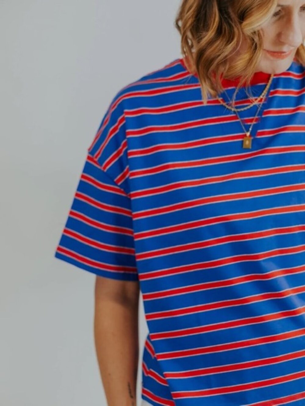 Wishlist Oversized Vibrant Striped Tee (Size Small) – NWOT